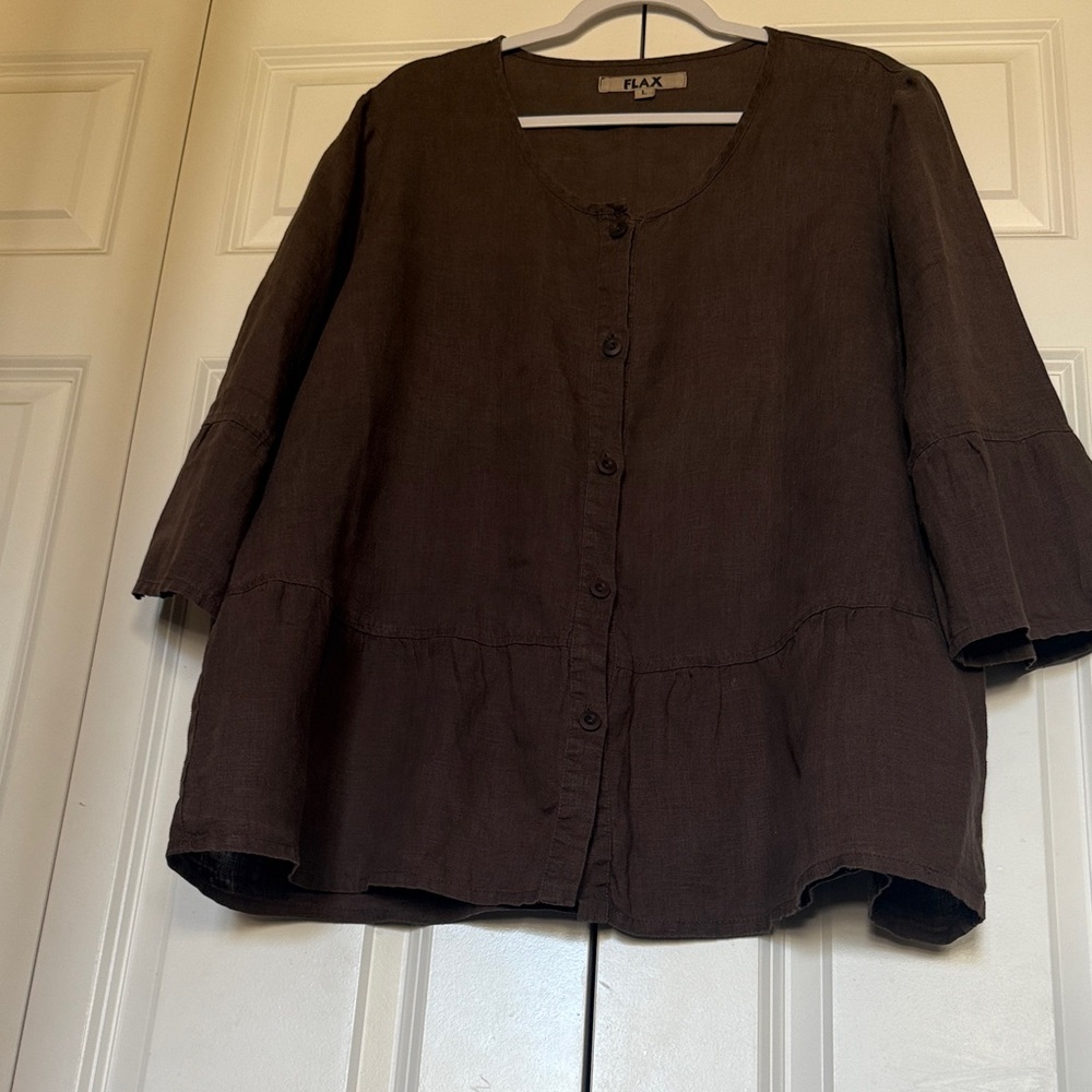 Flax Button Down Shirt - image 7